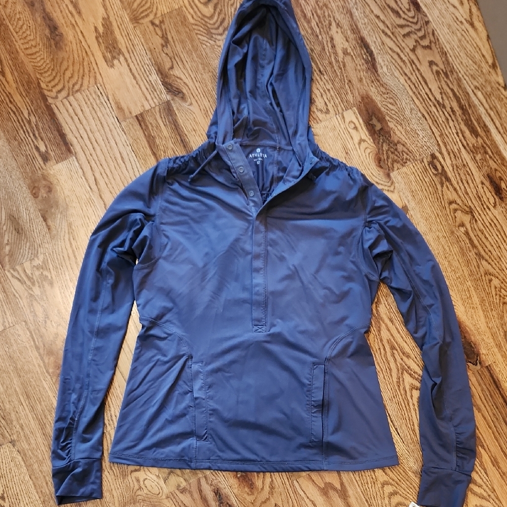 Athleta Women's Dark Gray Hooded Jacket Med - Picture 1 of 6